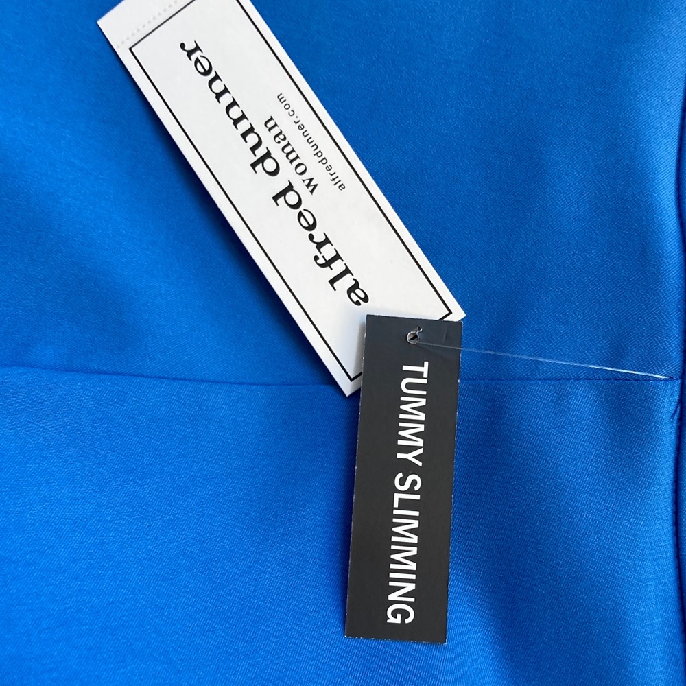 Alfred Dunner allure Capri pant tummy slimming super stretch azure blue 24W - Picture 5 of 17